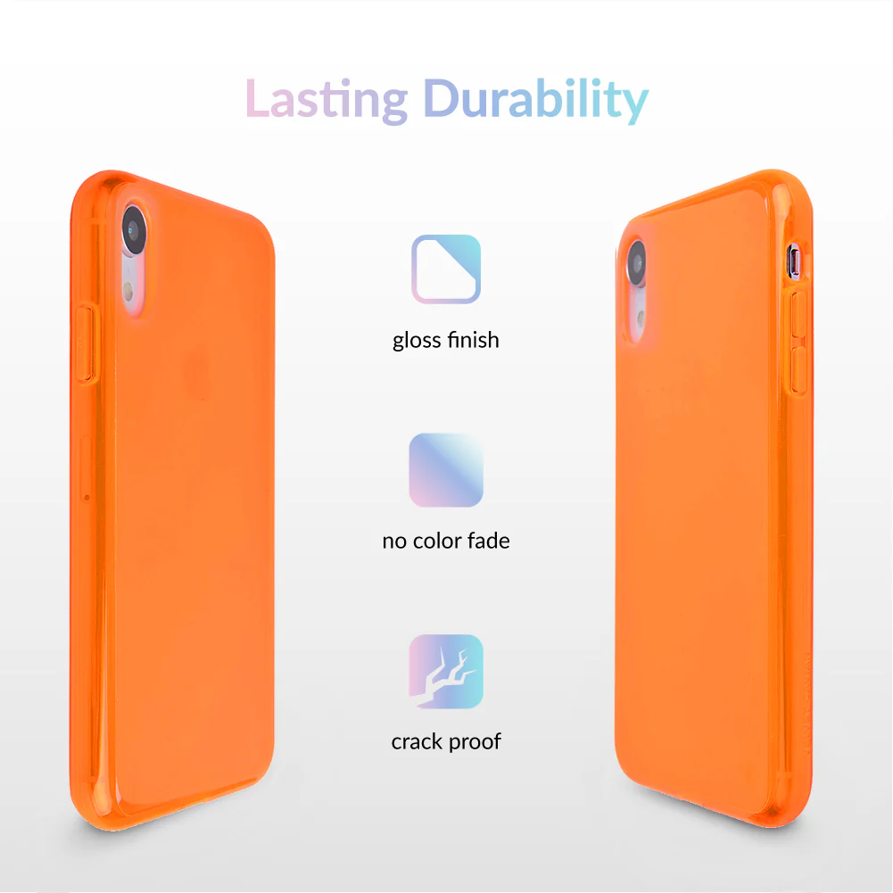 Neon Orange Clear iPhone Case - Image 33