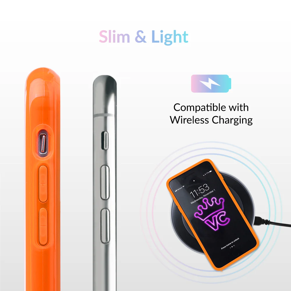 Neon Orange Clear iPhone Case - Image 34