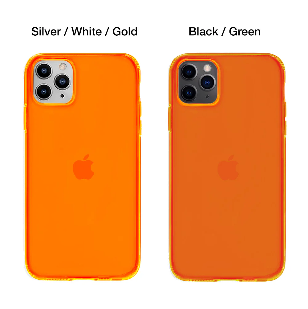 Neon Orange Clear iPhone Case - Image 35
