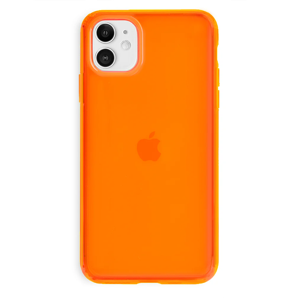 Neon Orange Clear iPhone Case - Image 36