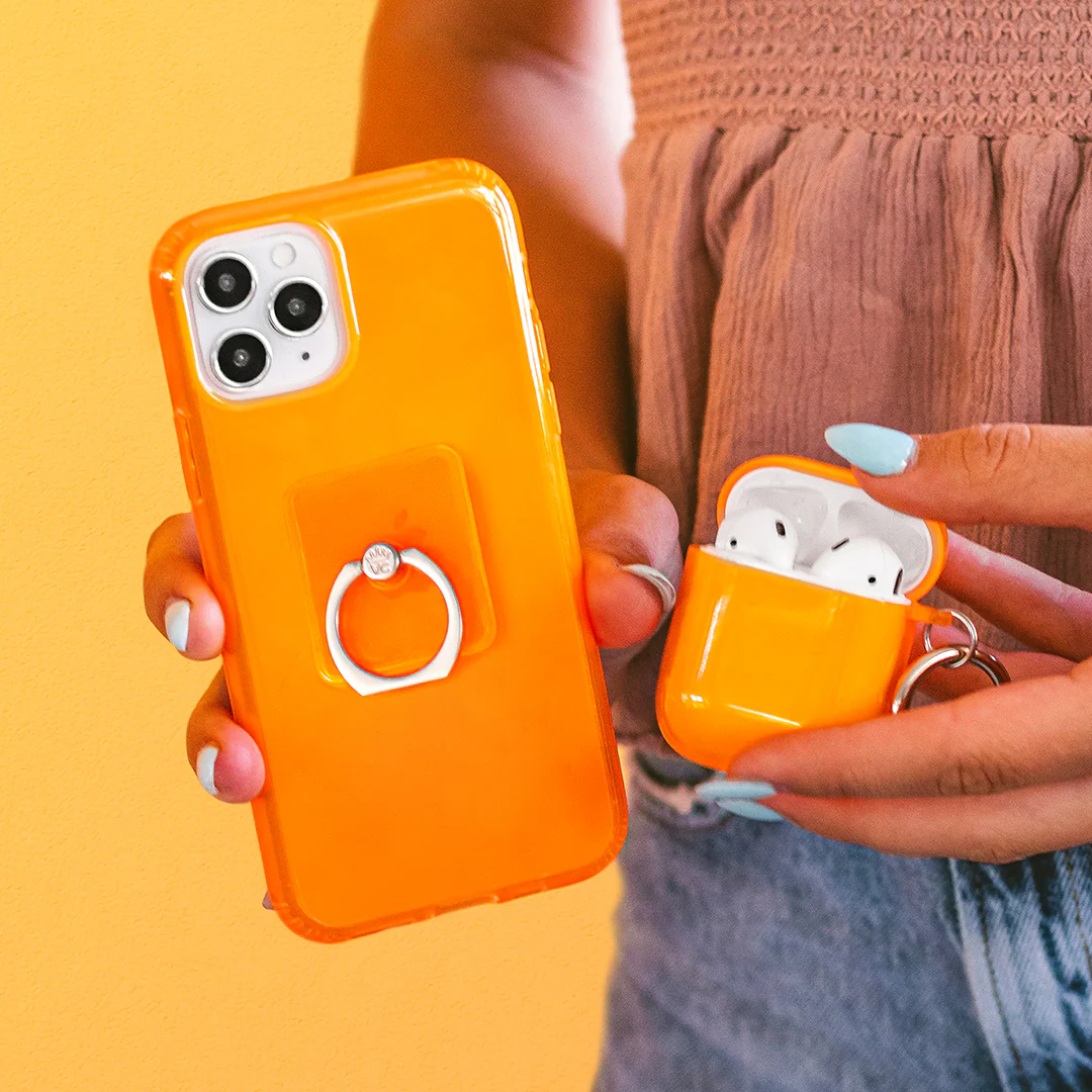 Neon Orange Clear iPhone Case - Image 37