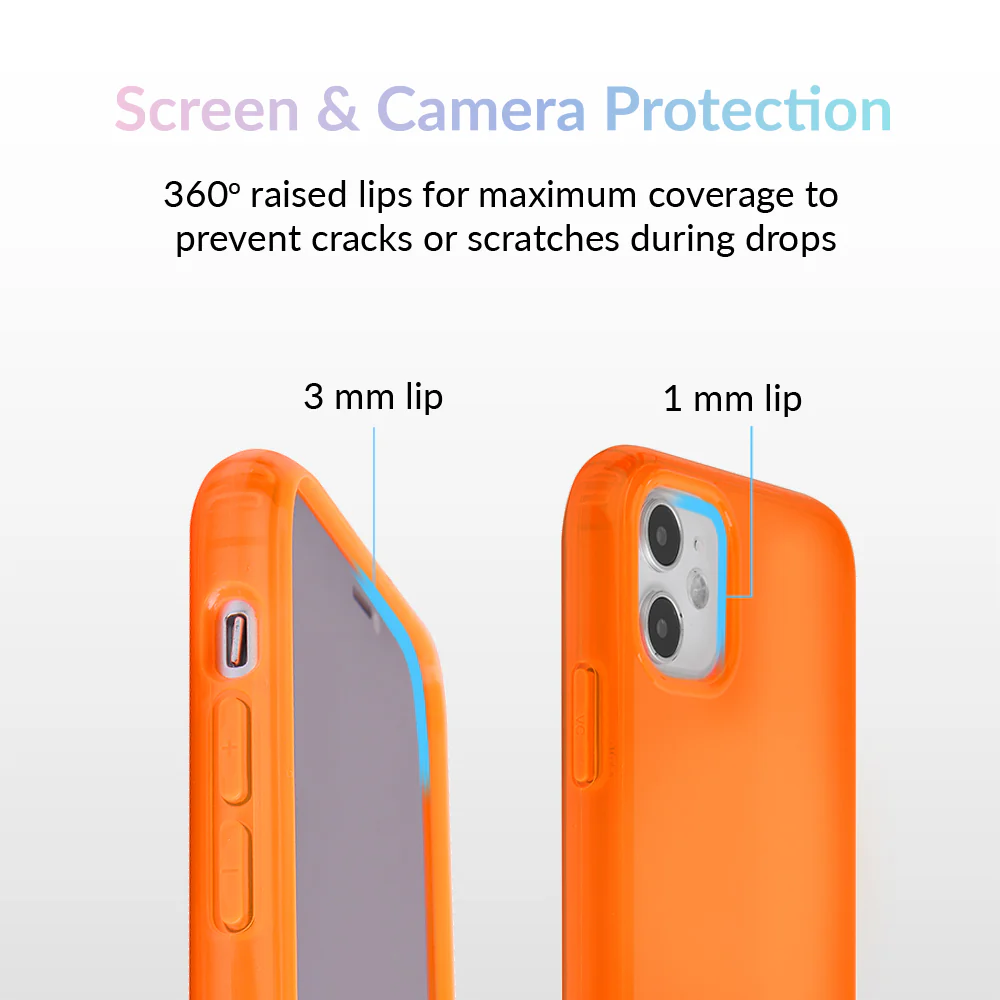 Neon Orange Clear iPhone Case - Image 38