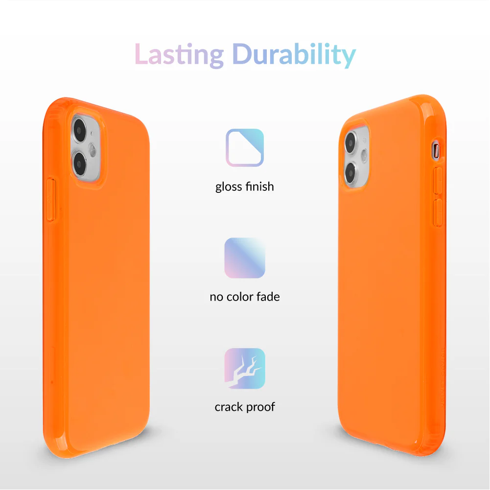 Neon Orange Clear iPhone Case - Image 40