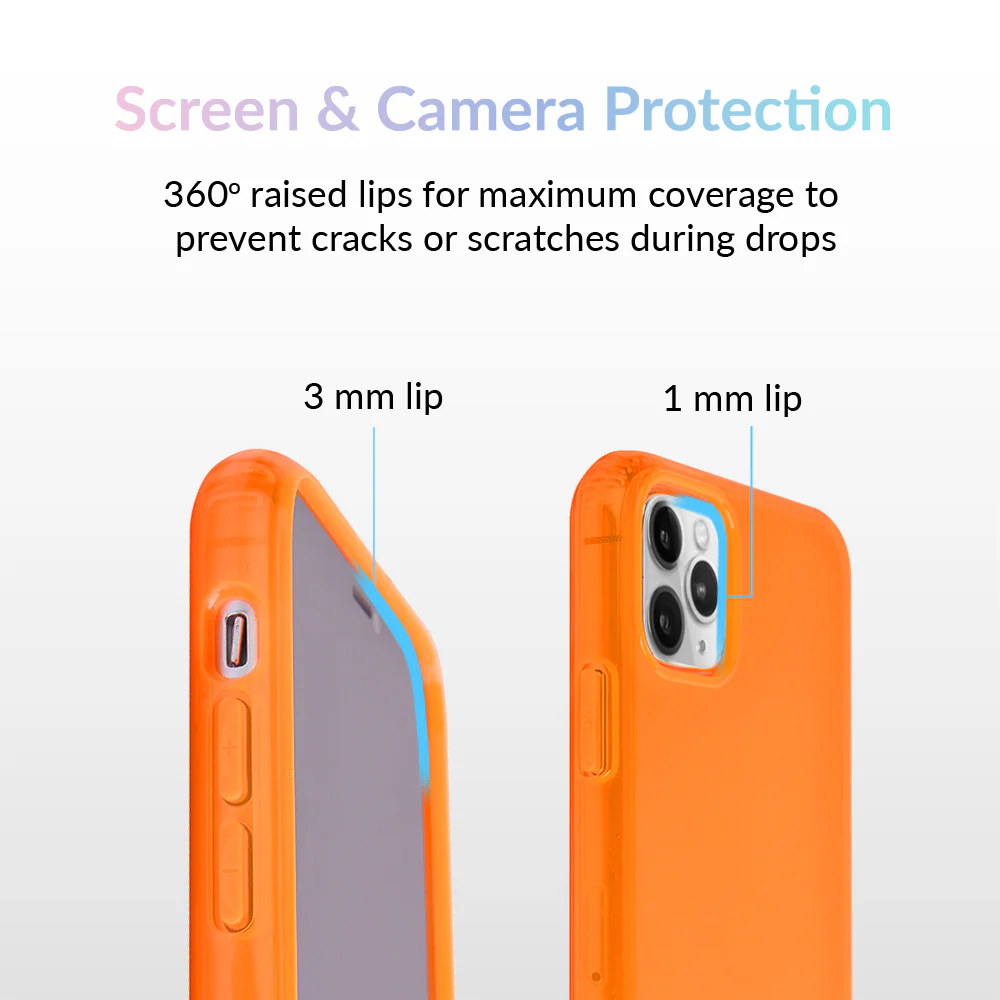 Neon Orange Clear iPhone Case - Image 45