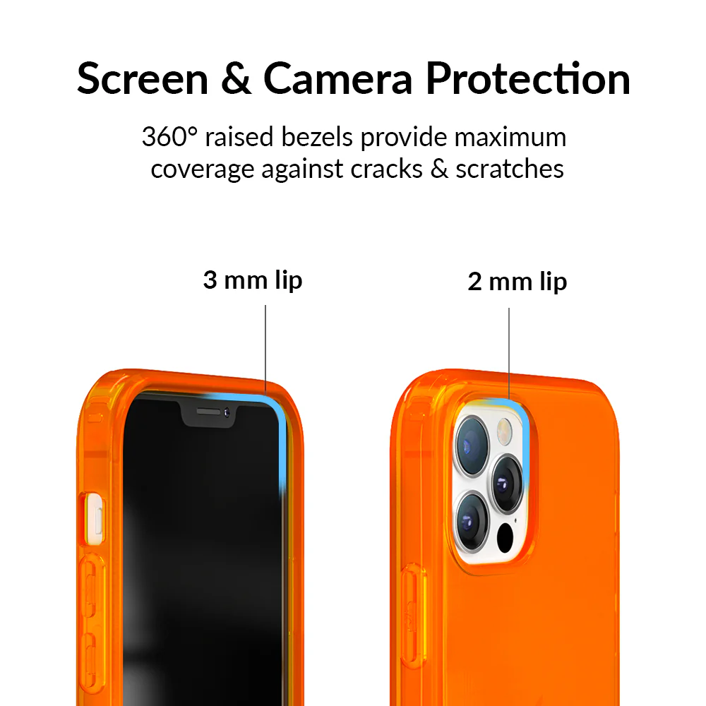 Neon Orange Clear iPhone Case - Image 59