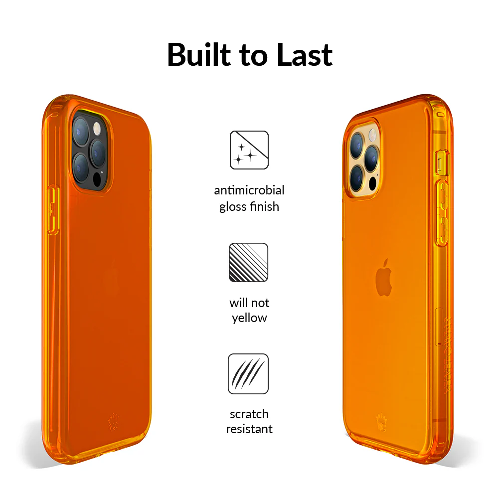 Neon Orange Clear iPhone Case - Image 61