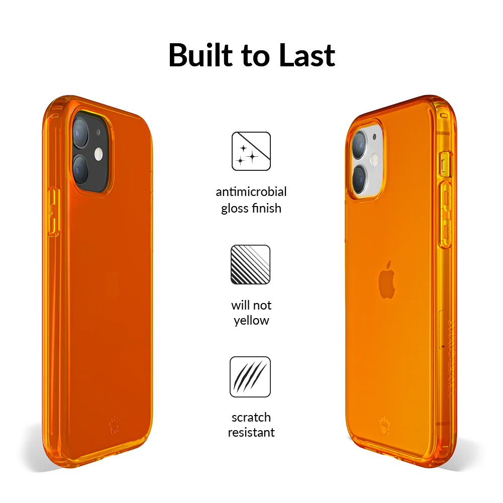 Neon Orange Clear iPhone Case - Image 67