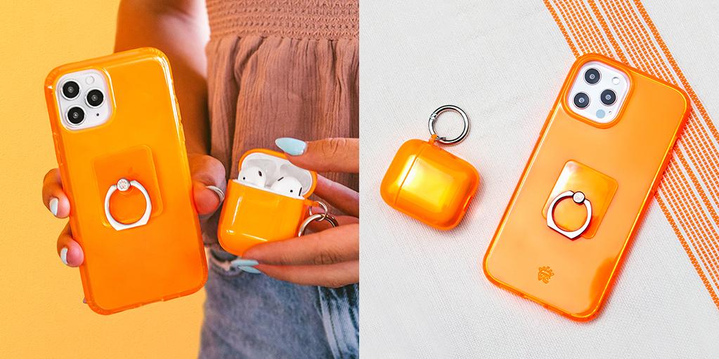 Neon Orange Clear iPhone Case - Image 69