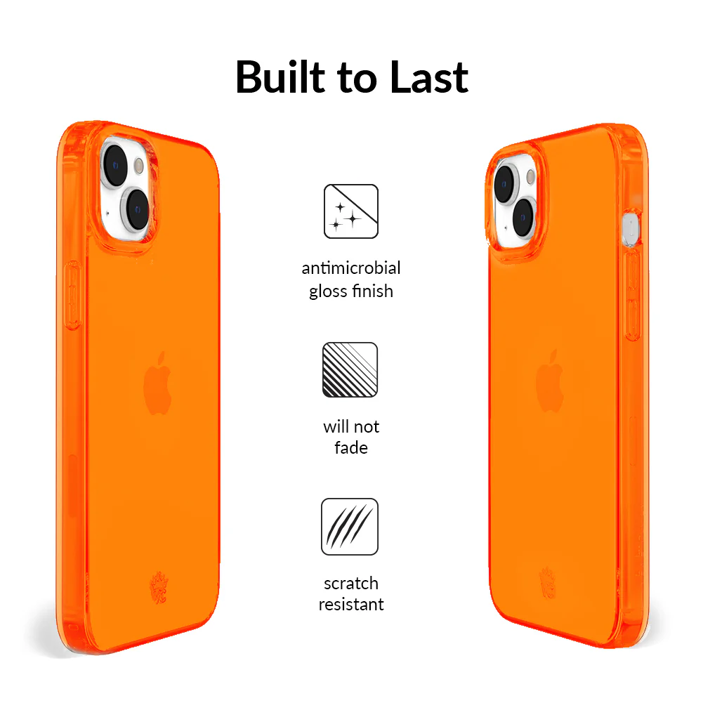 Neon Orange Clear iPhone Case - Image 74
