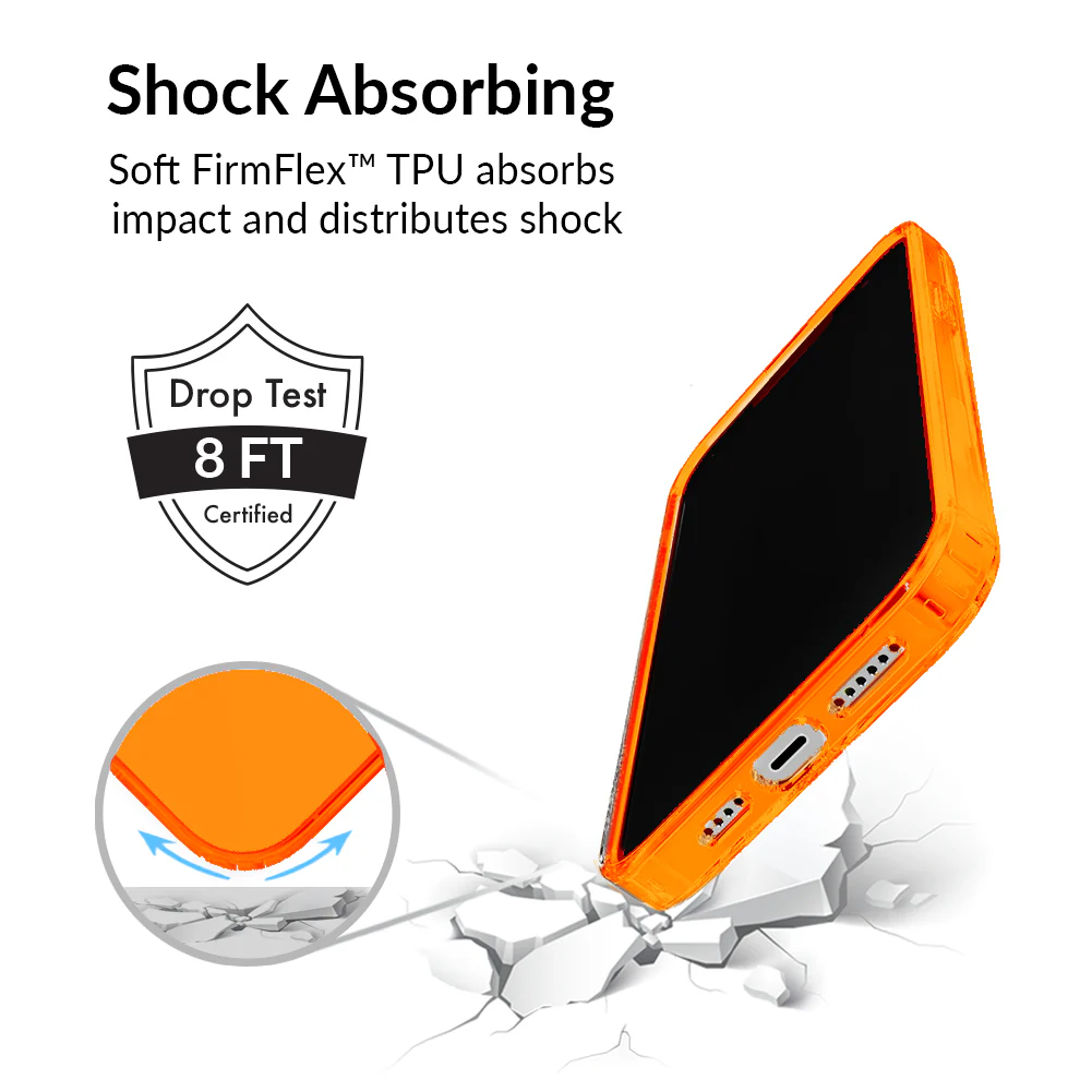 Neon Orange Clear iPhone Case - Image 79