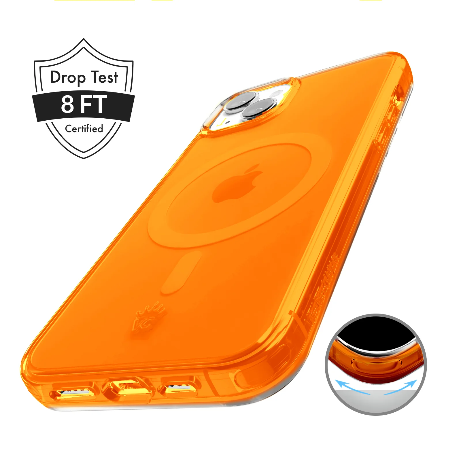Neon Orange Clear iPhone Case - Image 86
