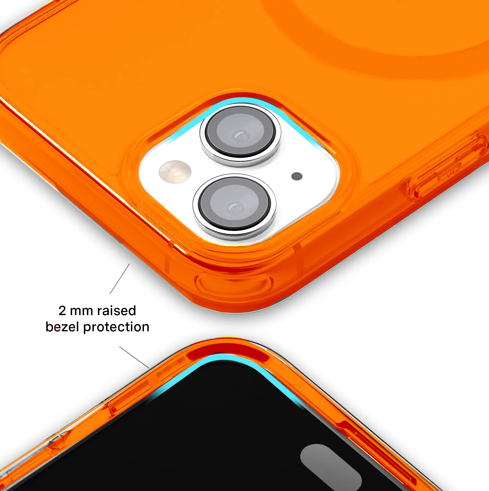 Neon Orange Clear iPhone Case - Image 90