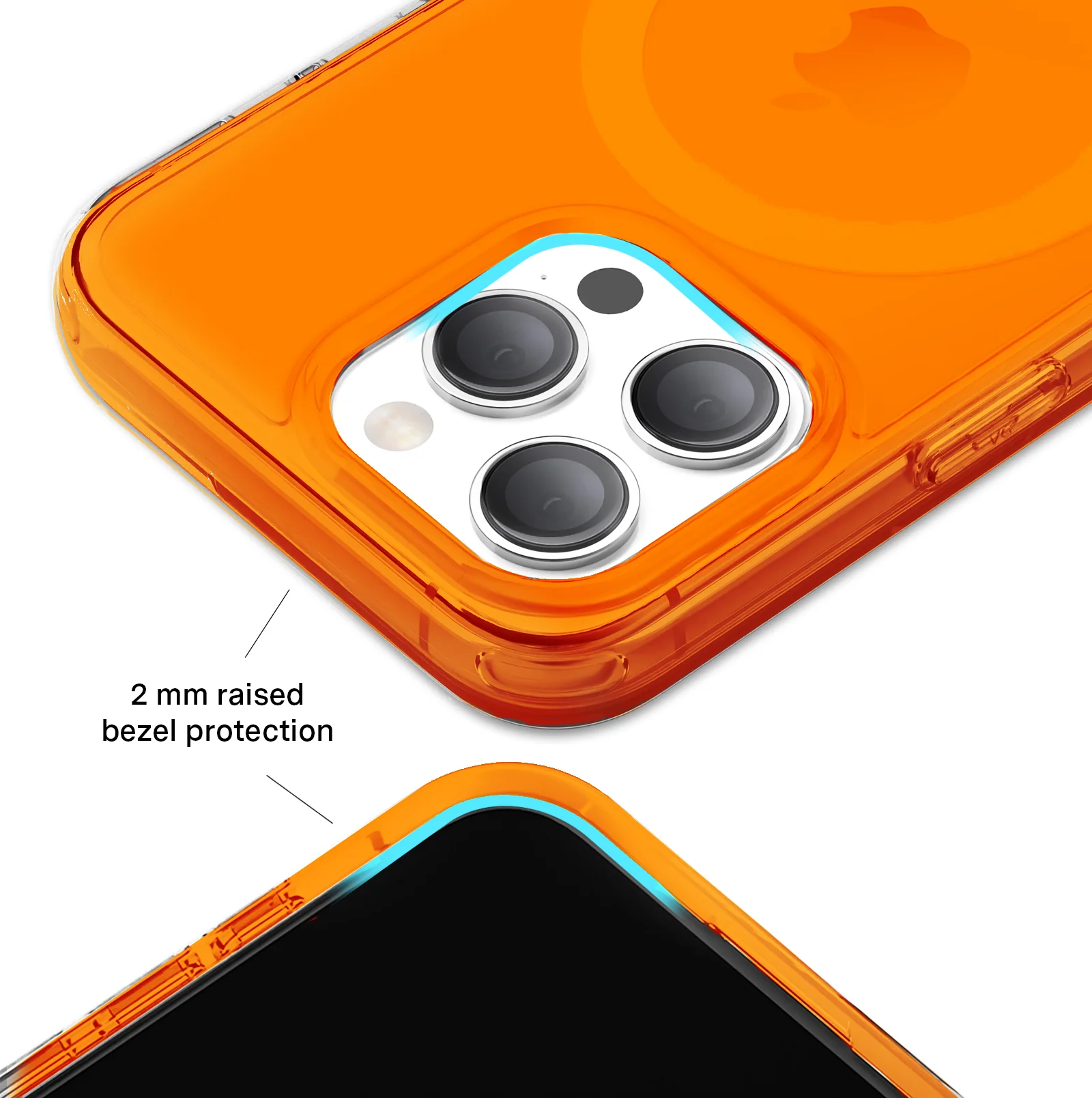 Neon Orange Clear iPhone Case - Image 96