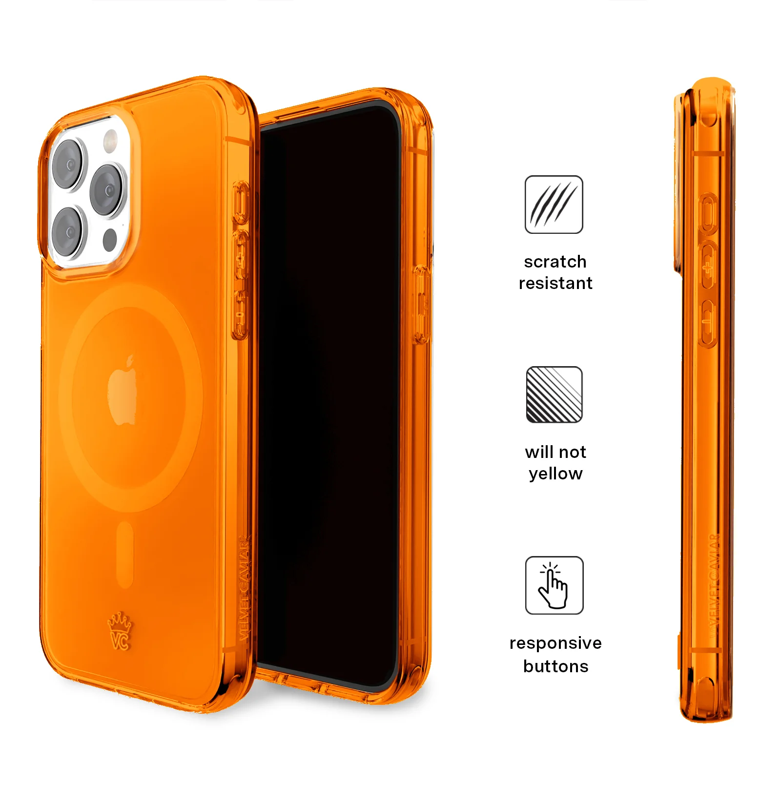 Neon Orange Clear iPhone Case - Image 99