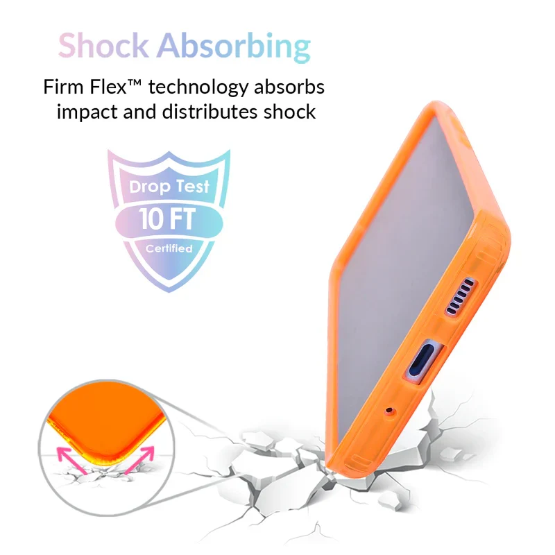 Neon Orange Clear Samsung Case - Image 10