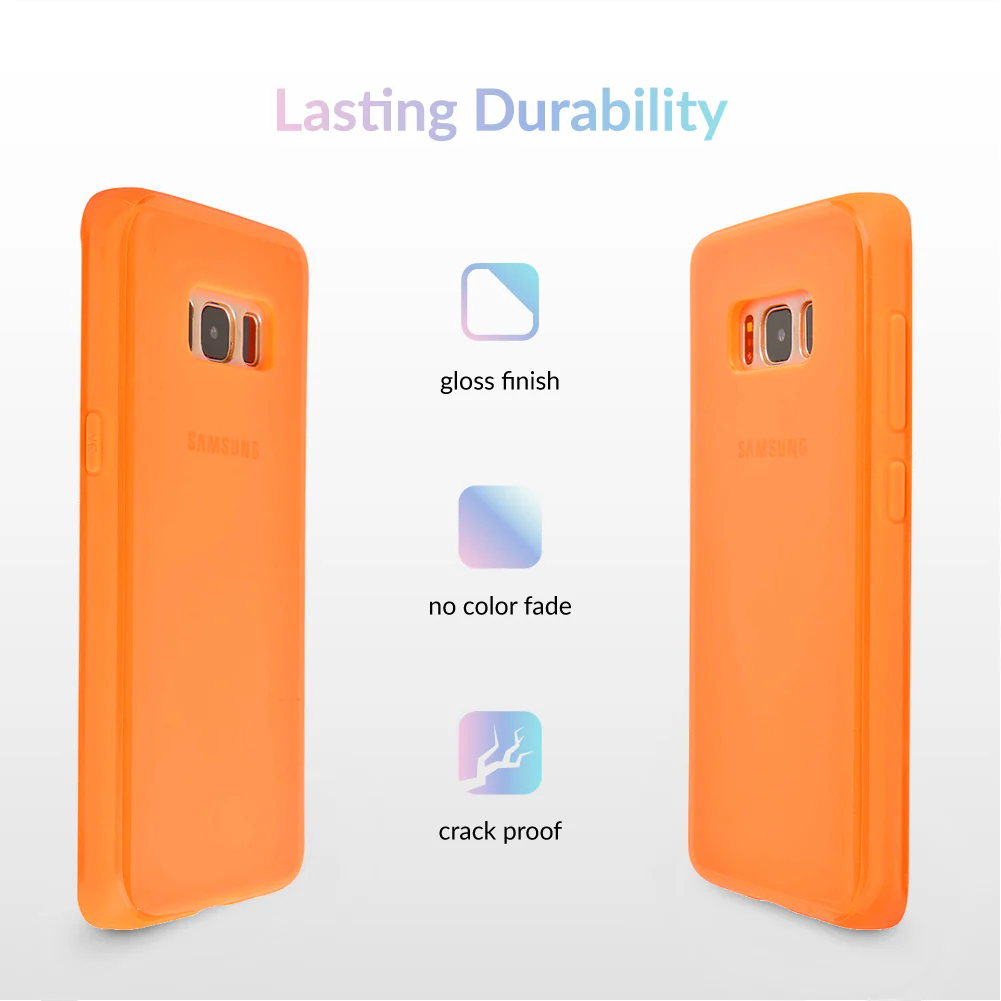 Neon Orange Clear Samsung Case - Image 17