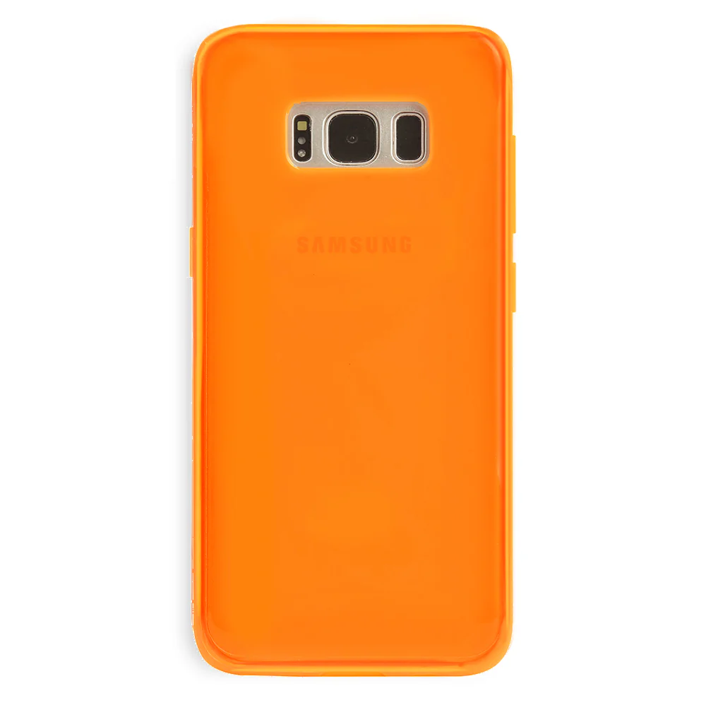 Neon Orange Clear Samsung Case - Image 19