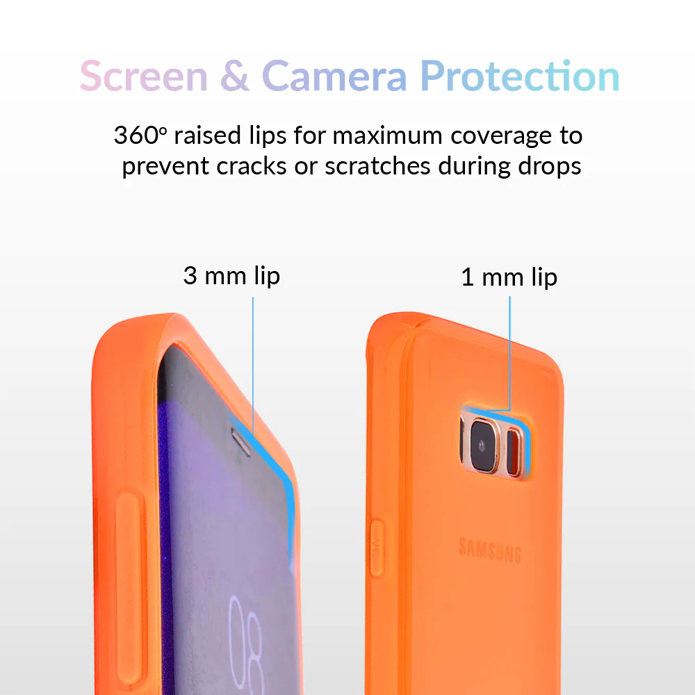 Neon Orange Clear Samsung Case - Image 22