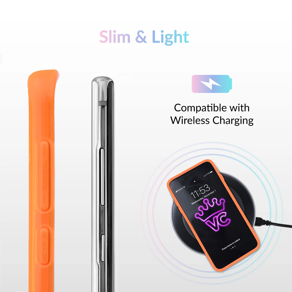 Neon Orange Clear Samsung Case - Image 24