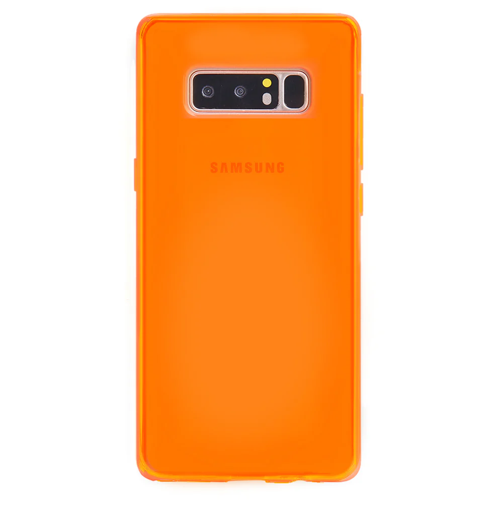 Neon Orange Clear Samsung Case - Image 25