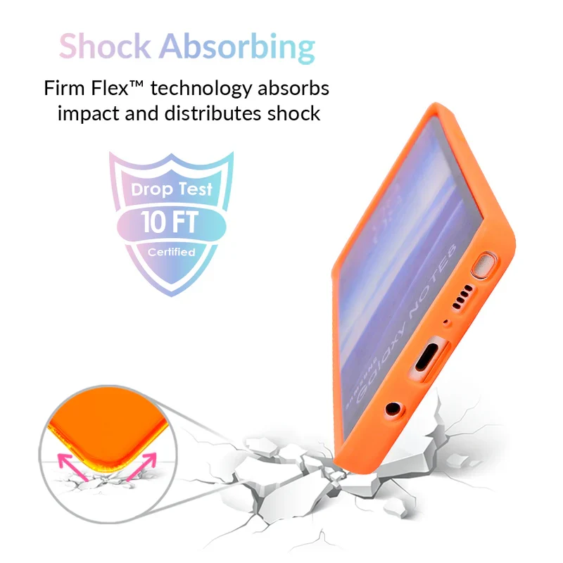 Neon Orange Clear Samsung Case - Image 26