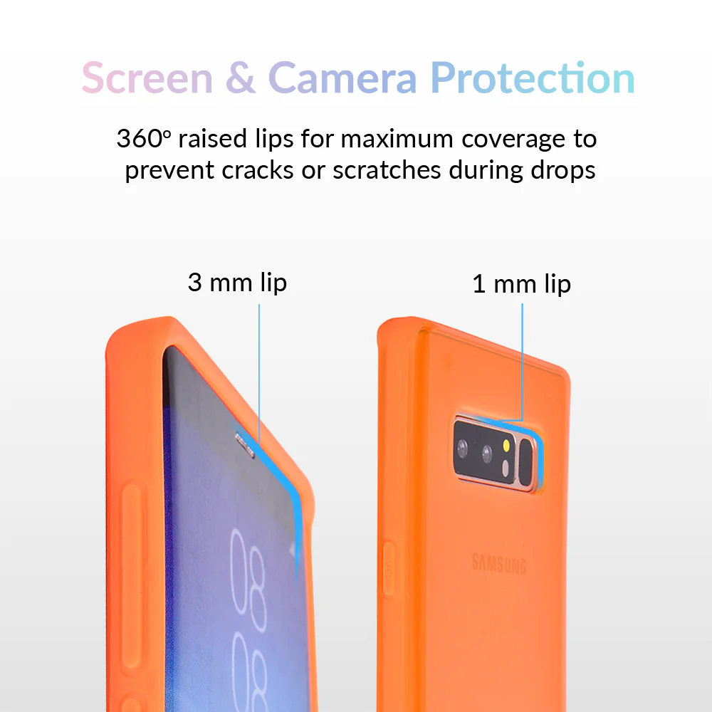 Neon Orange Clear Samsung Case - Image 28
