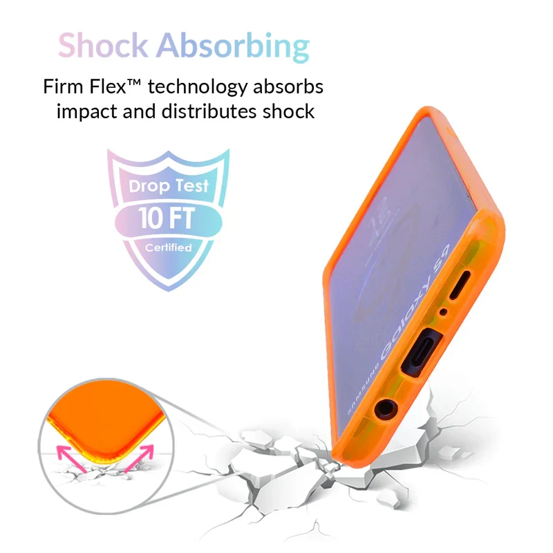 Neon Orange Clear Samsung Case - Image 31