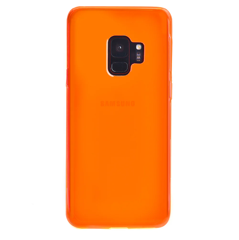 Neon Orange Clear Samsung Case - Image 32