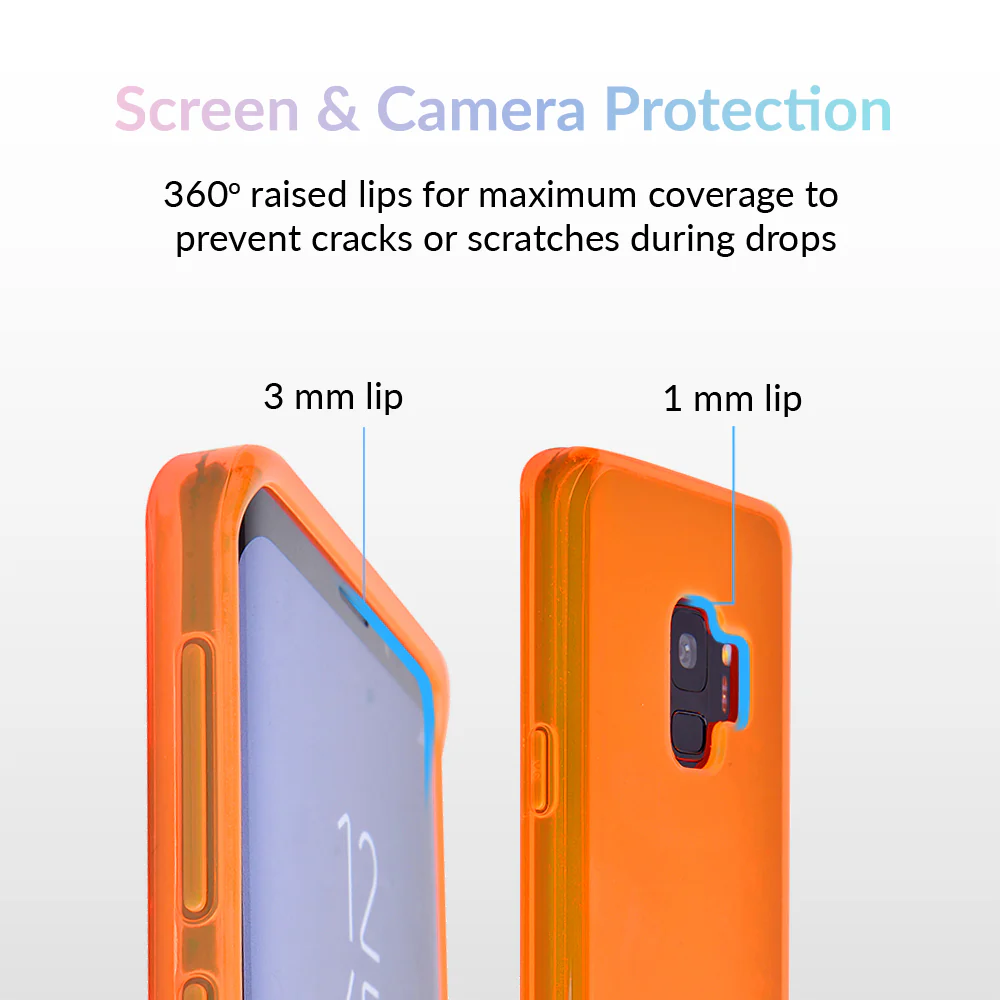 Neon Orange Clear Samsung Case - Image 34