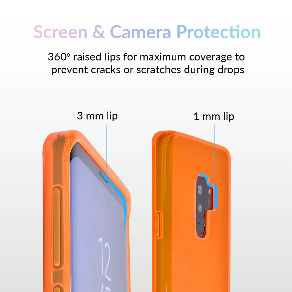 Neon Orange Clear Samsung Case - Image 39