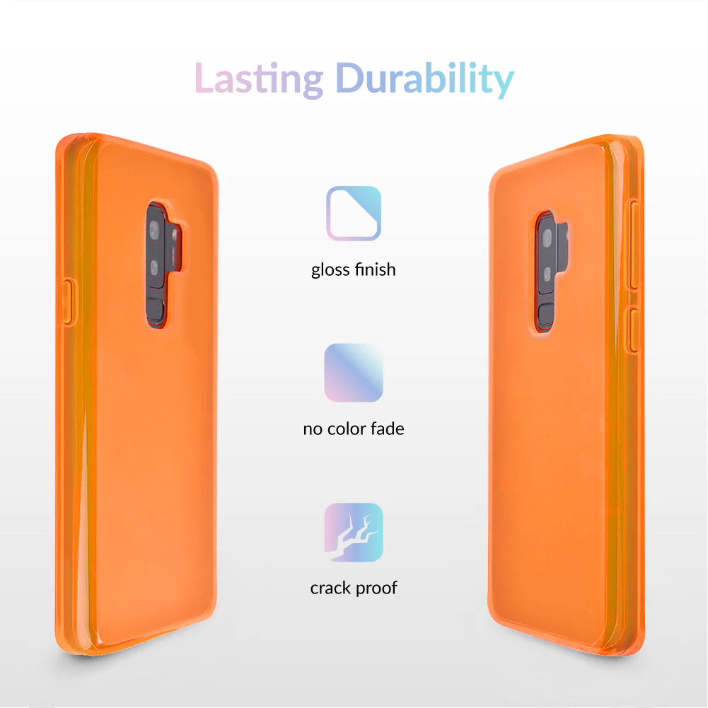 Neon Orange Clear Samsung Case - Image 42