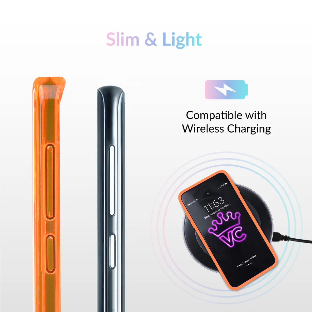 Neon Orange Clear Samsung Case - Image 43