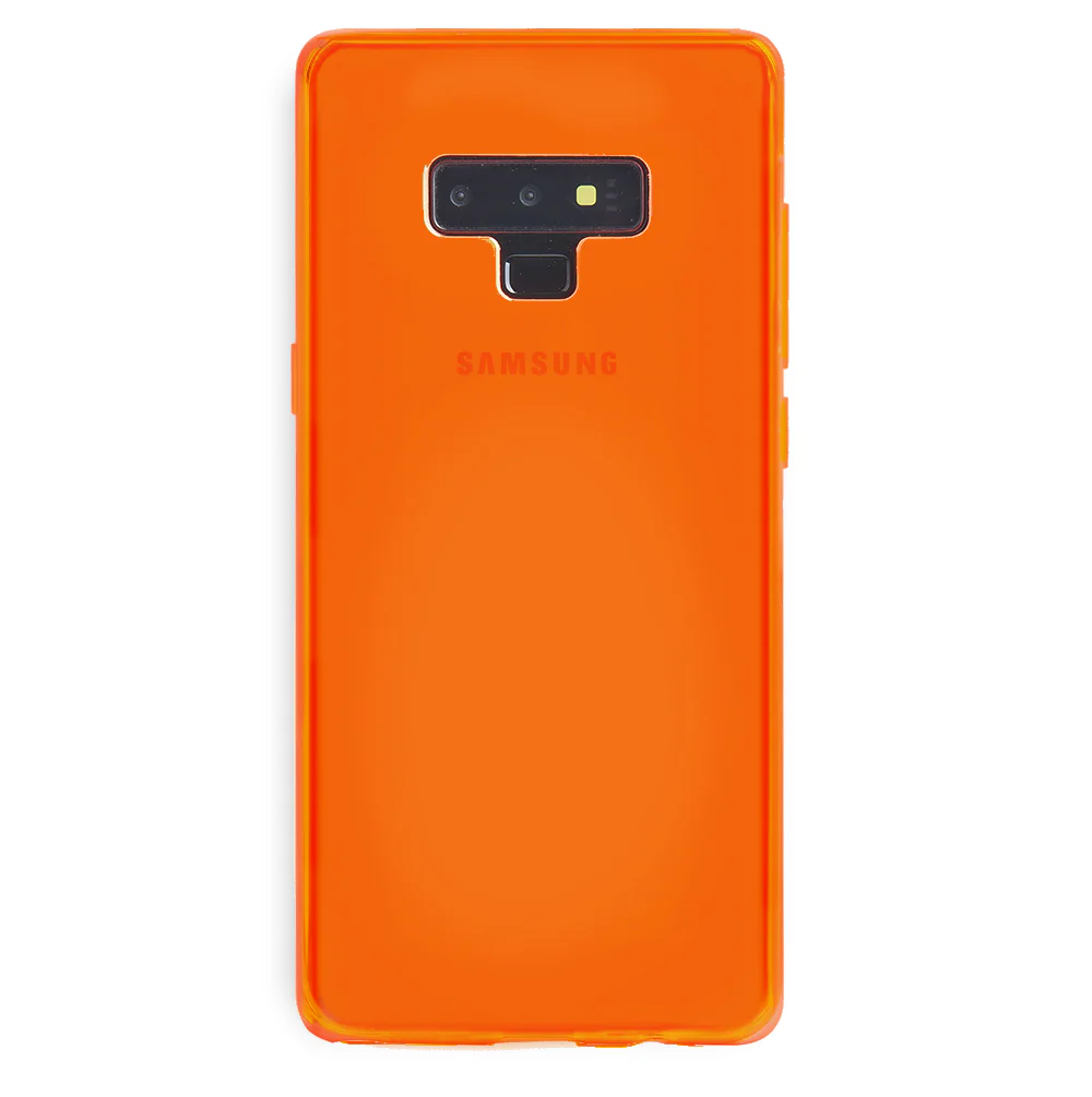 Neon Orange Clear Samsung Case - Image 44