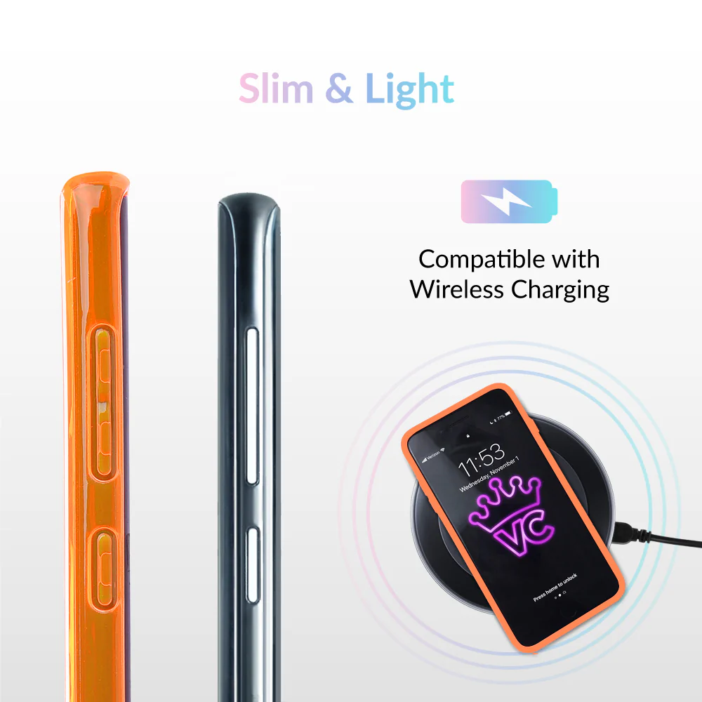 Neon Orange Clear Samsung Case - Image 49