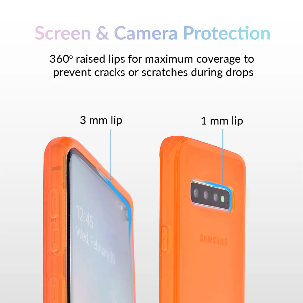 Neon Orange Clear Samsung Case - Image 53