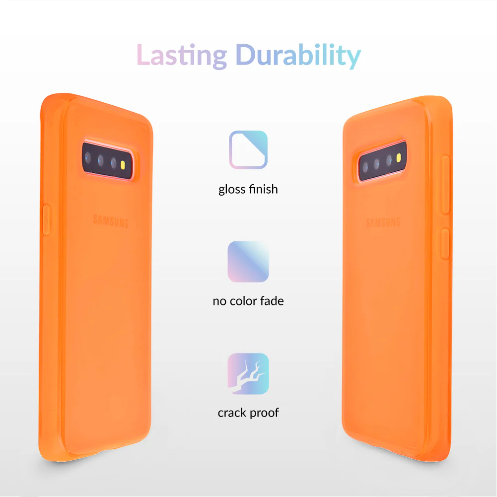 Neon Orange Clear Samsung Case - Image 54