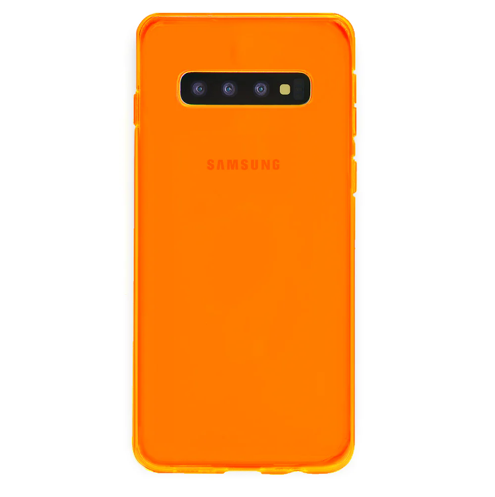 Neon Orange Clear Samsung Case - Image 57