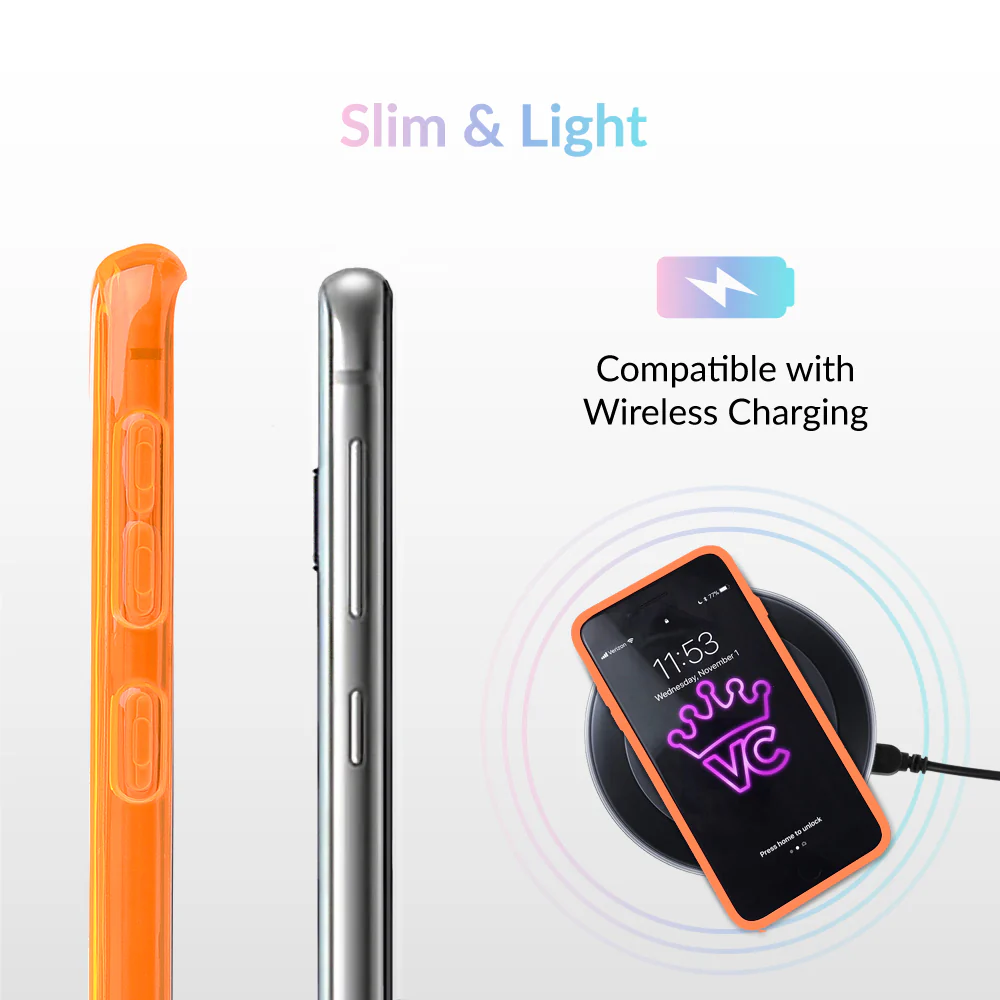 Neon Orange Clear Samsung Case - Image 62