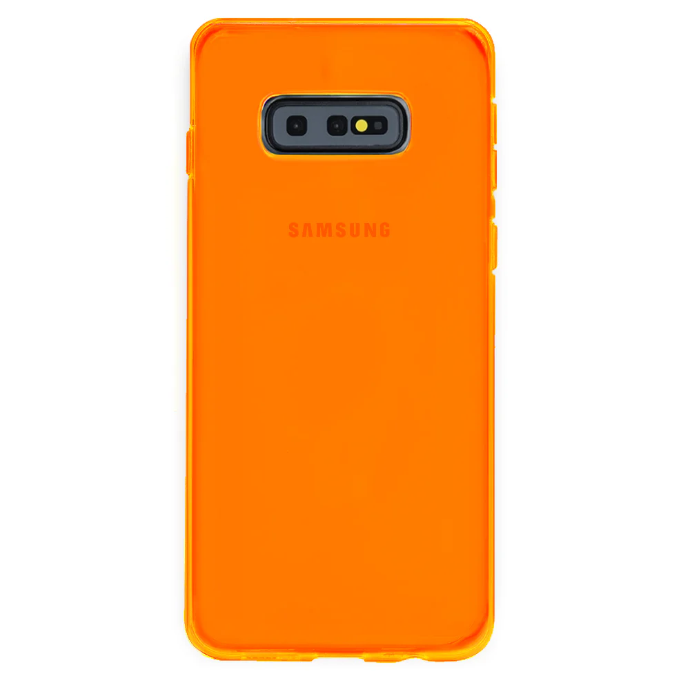 Neon Orange Clear Samsung Case - Image 63