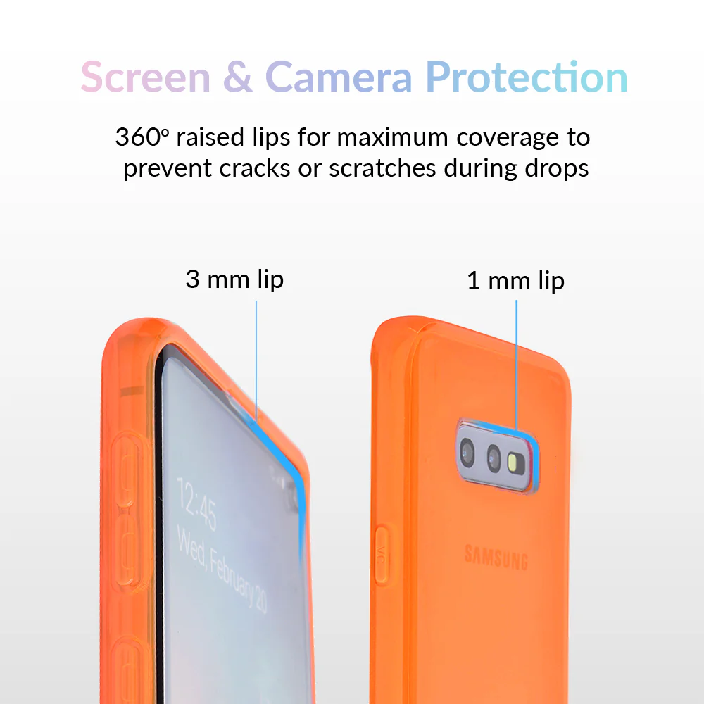 Neon Orange Clear Samsung Case - Image 65