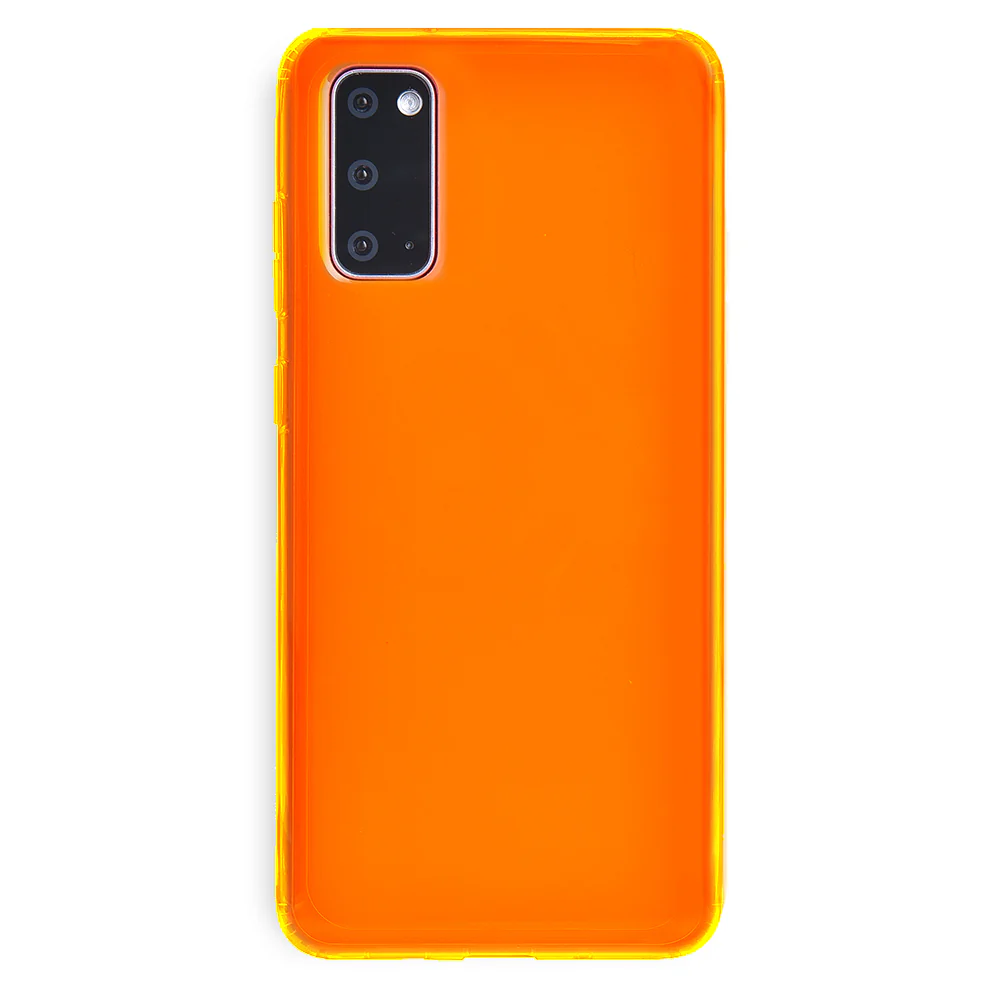 Neon Orange Clear Samsung Case - Image 7