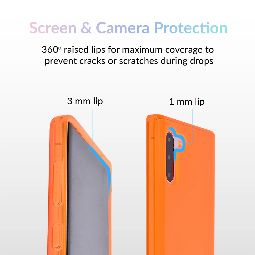 Neon Orange Clear Samsung Case - Image 71