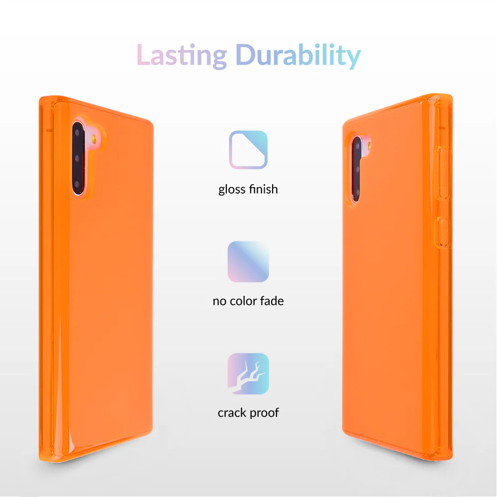 Neon Orange Clear Samsung Case - Image 72