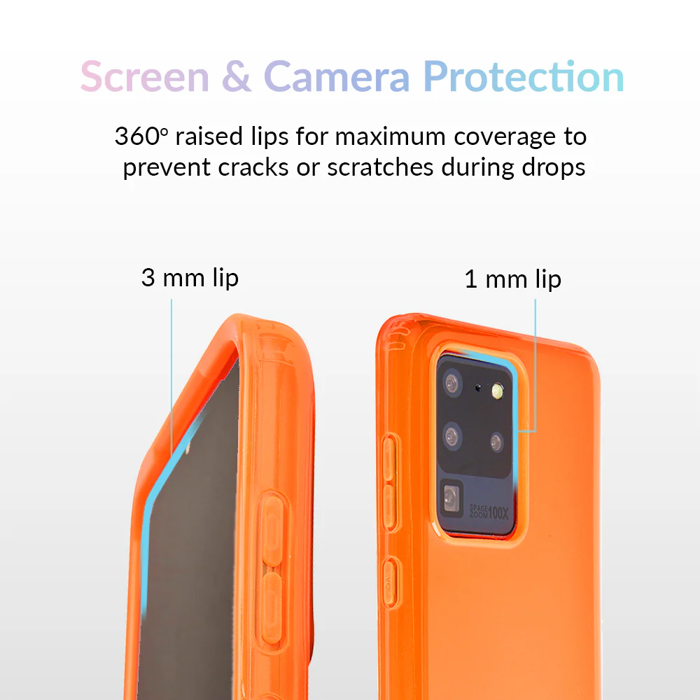 Neon Orange Clear Samsung Case - Image 82