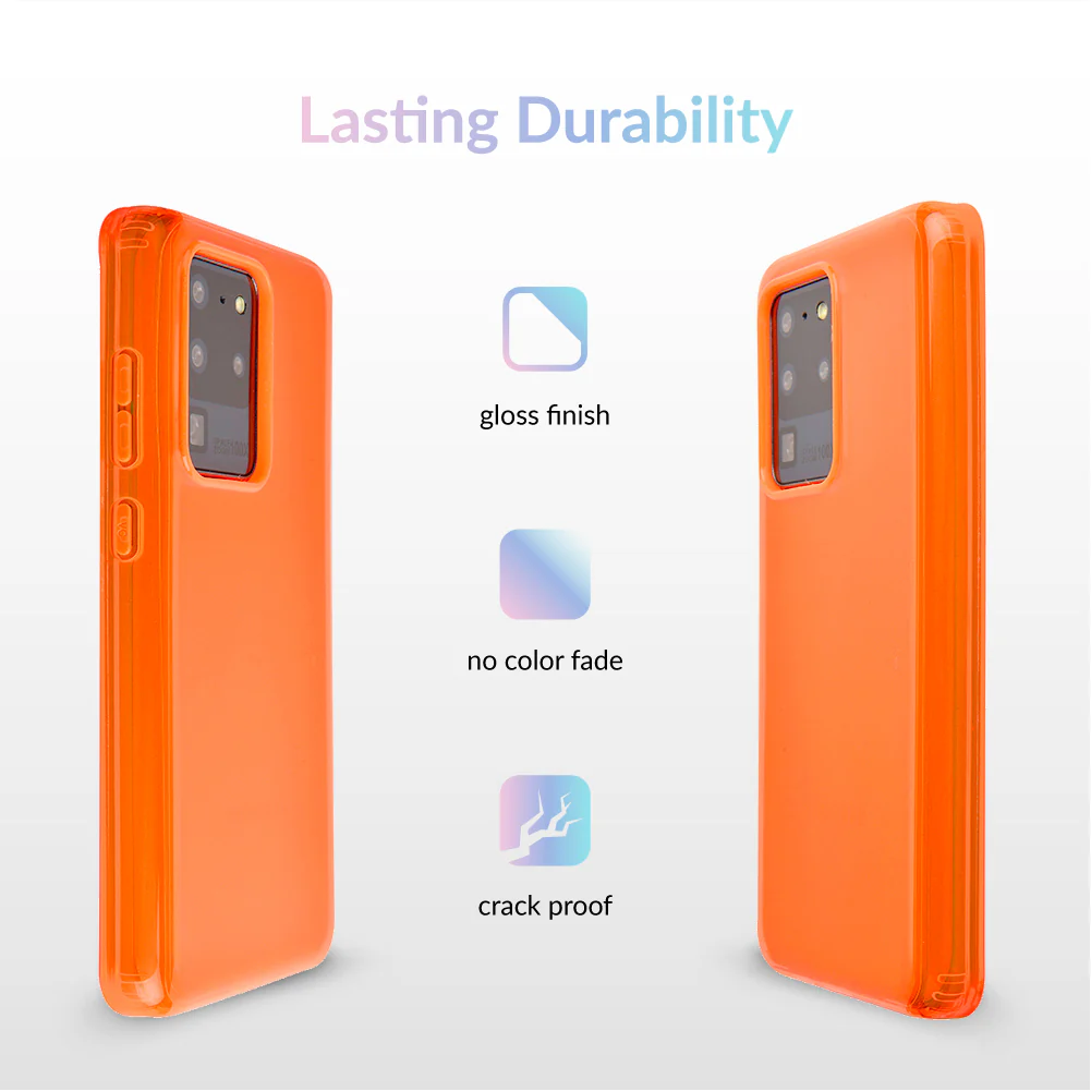 Neon Orange Clear Samsung Case - Image 83