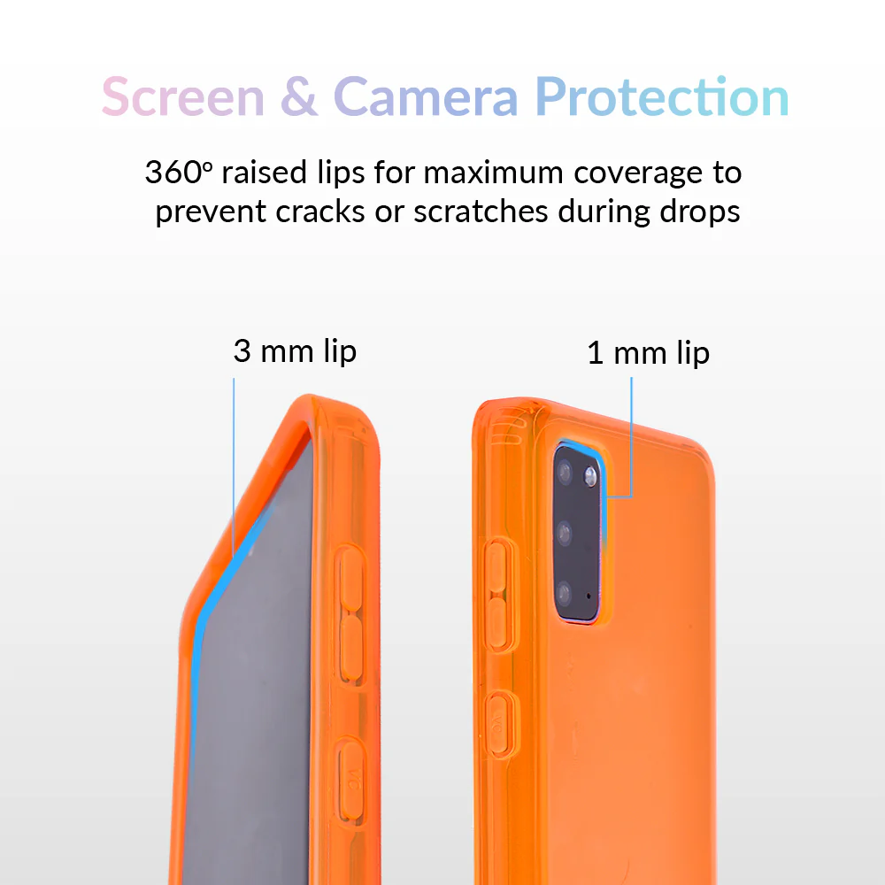 Neon Orange Clear Samsung Case - Image 9