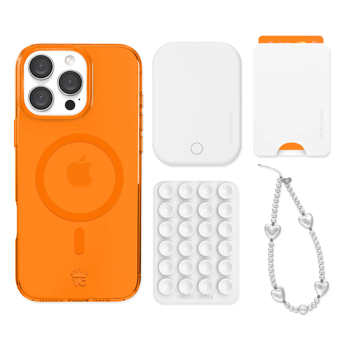 Neon Orange iPhone Bundle Set - Wallet - Image 2