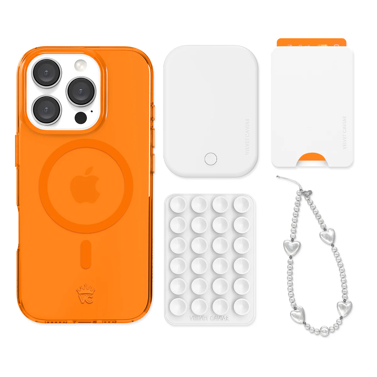 Neon Orange iPhone Bundle Set - Wallet - Image 3