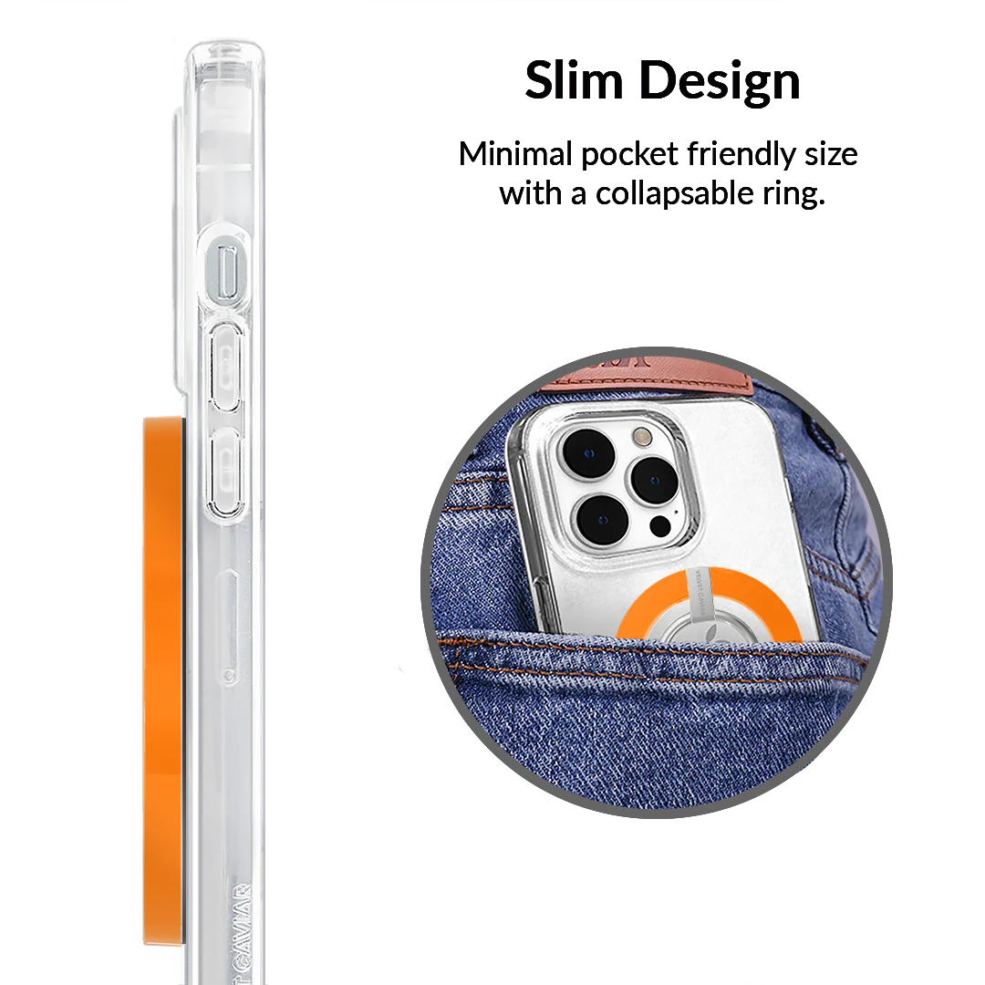 Neon Orange MagSafe Grip Ring - Image 5