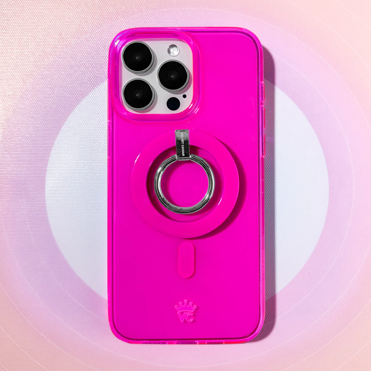 Neon Pink MagSafe Grip Ring - Image 2